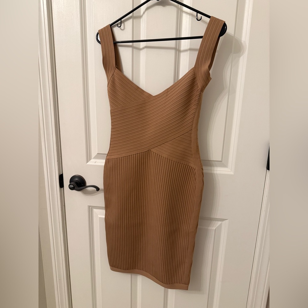 Bodycon Bandage Elegant Tan Dress